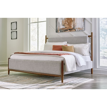 Queen Upholstered Panel Bed