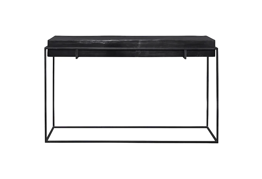 Accent Furniture - Occasional Tables Telone Modern Black Console Table by Uttermost at Swann's Furniture & Design
