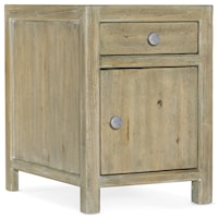 Coastal Chairside Chest with Adjustable Shelf