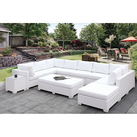 U-Sectional + Bench + End Table