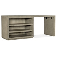 Casual Desk with Open Shelf Cabinet