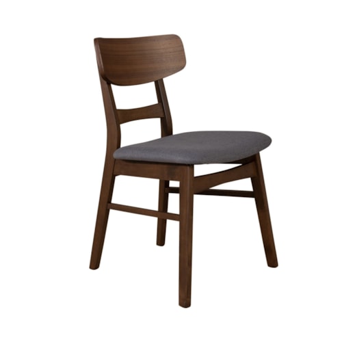 Panel Back Side Chair with Upholstered Seat