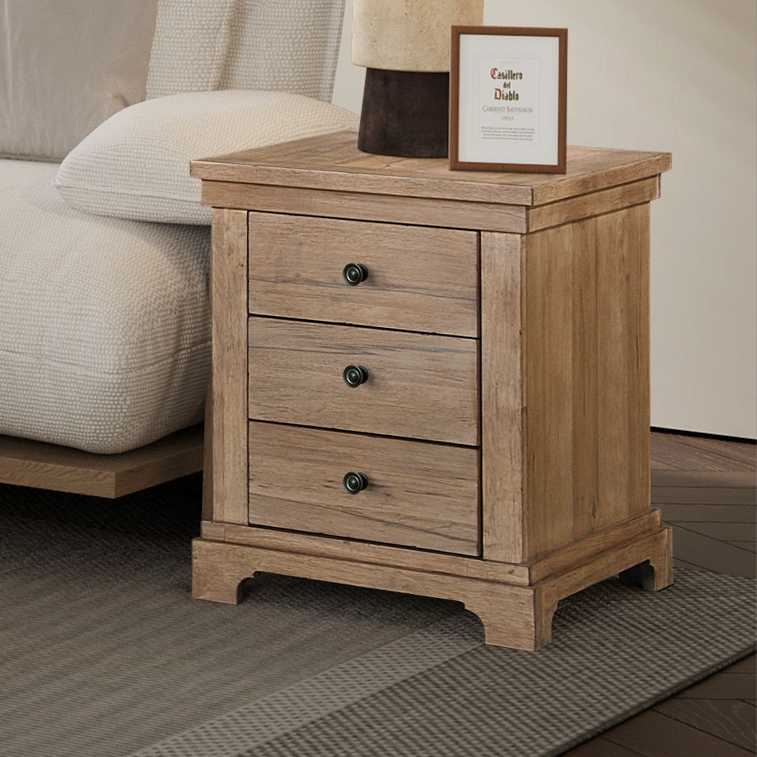 Liberty Furniture Haven Hills 3-Drawer Chairside Table
