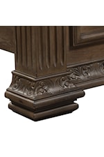 Fluted pilasters and acanthus leaf carvings