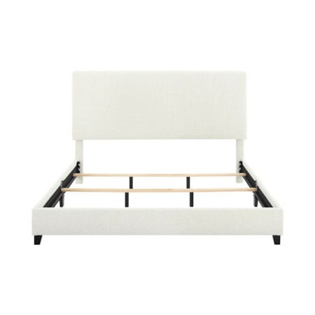 Upholstered King Panel Bed