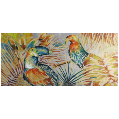 Silver Print Canvas of Birds