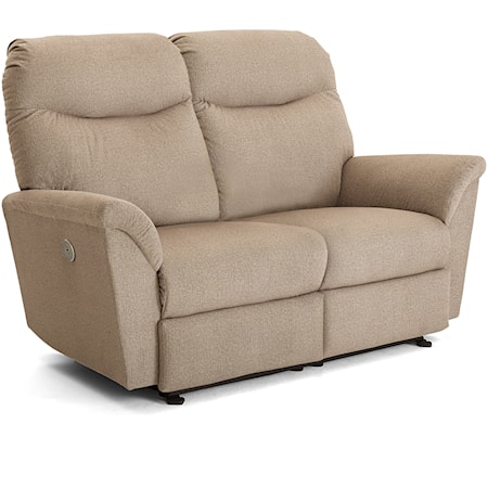 Casual Power Reclining Space Saver Loveseat