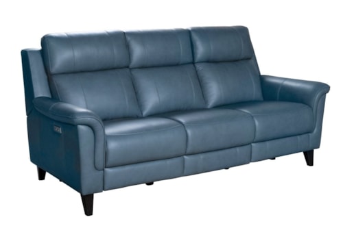 Mid-Century Modern Power Reclining Sofa with USB Port