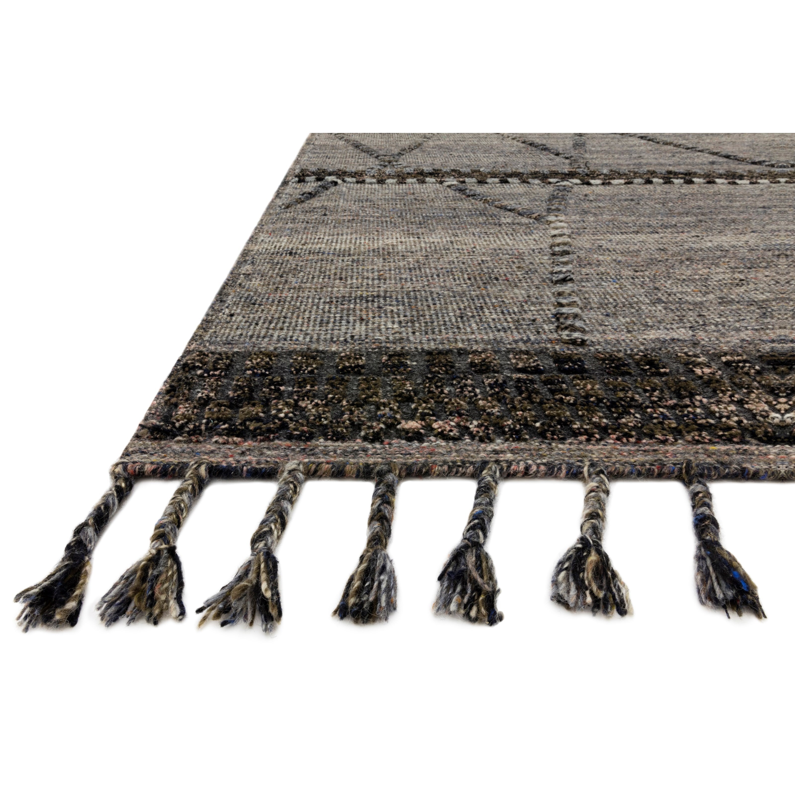 1'6" x 1'6"  Grey / Multi Rug