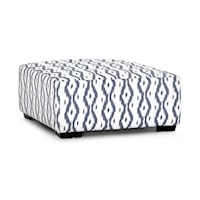 Contemporary Square Ottoman with Button-Tufting