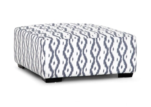 Contemporary Square Ottoman with Button-Tufting