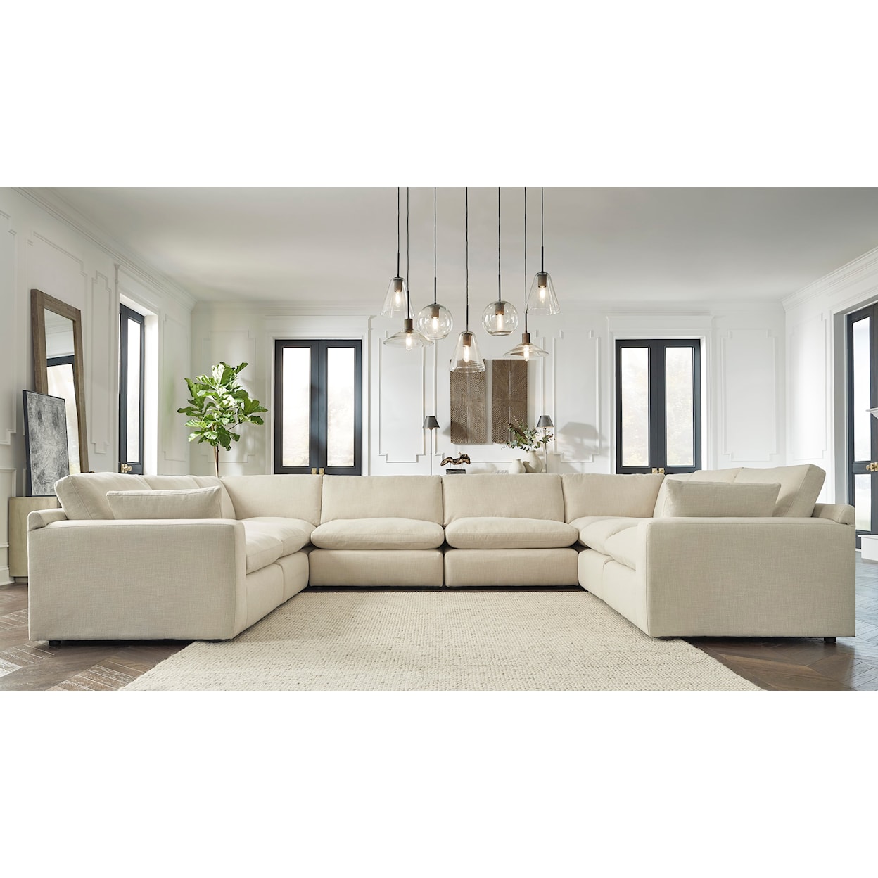 Benchcraft by Ashley Elyza 8-Piece U-Shape Modular Sectional