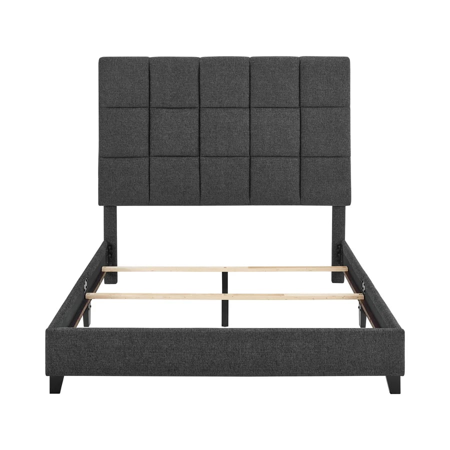 Upholstered King Panel Bed