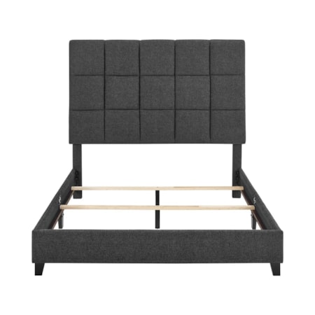 Upholstered King Panel Bed