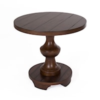 Traditional Pedestal End Table