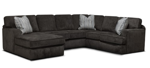 Casual 3-Piece Sectional Sofa with Chaise