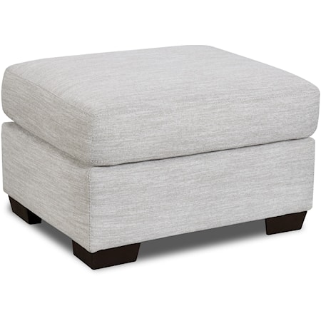 Contemporary Ottoman with Block Legs