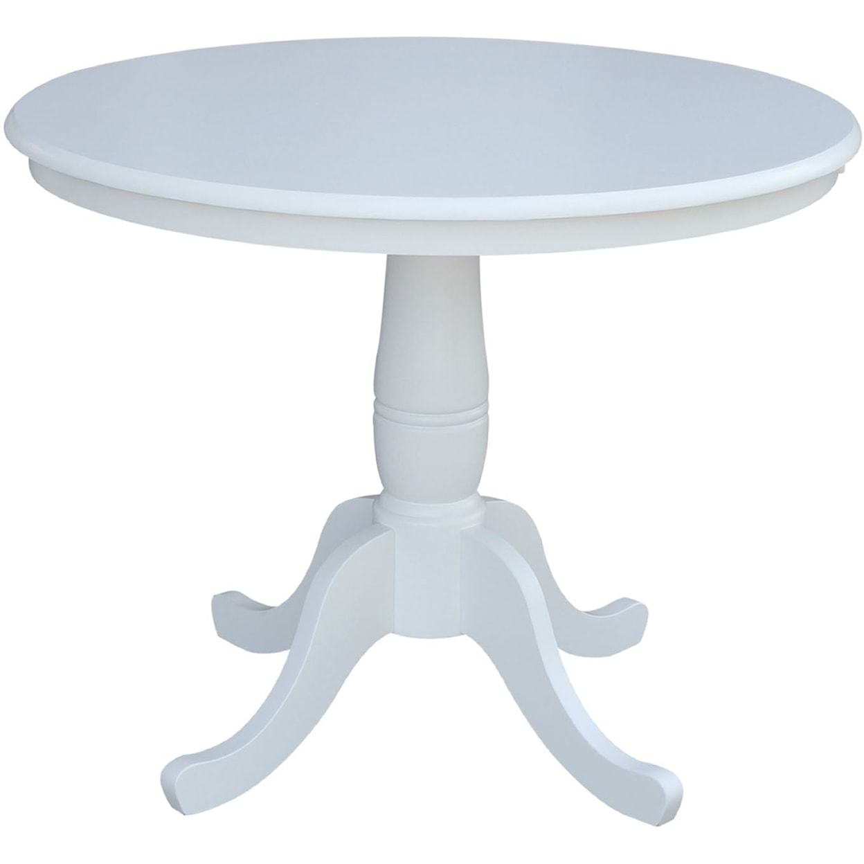 John Thomas Dining Essentials 36'' Pedestal Table in Pure White