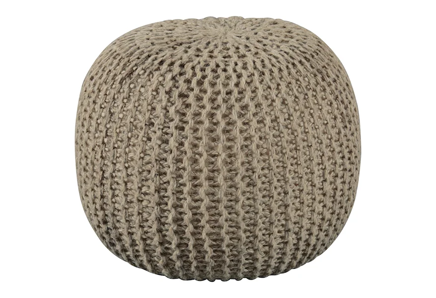 Poufs Latricia Natural Pouf by Signature Design by Ashley at Malouf Furniture Co.