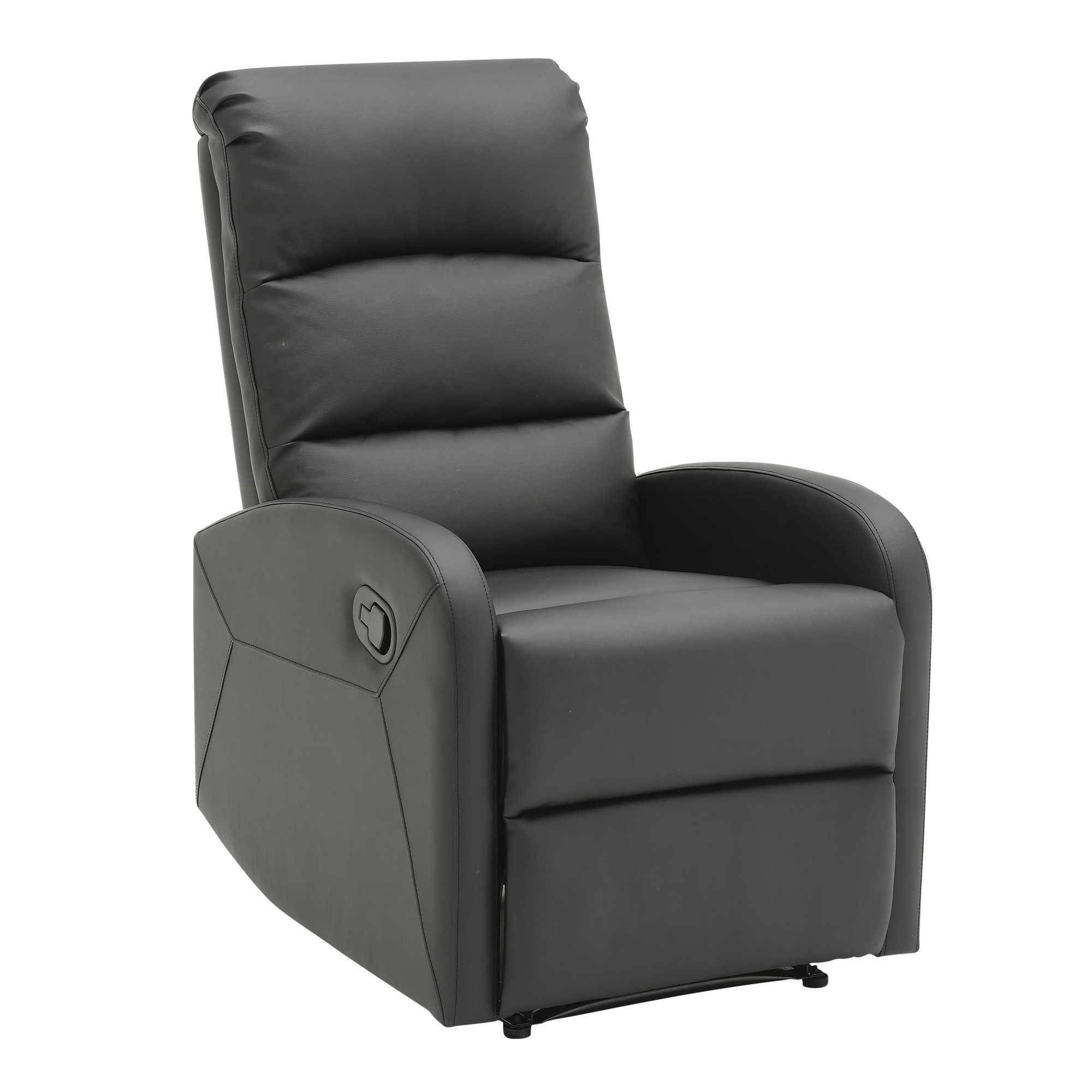 White faux leather online recliner chair