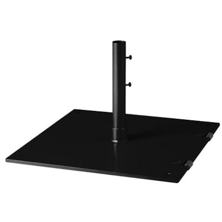 24" Sq. Steel Umbrella Base - 2.5" Pole