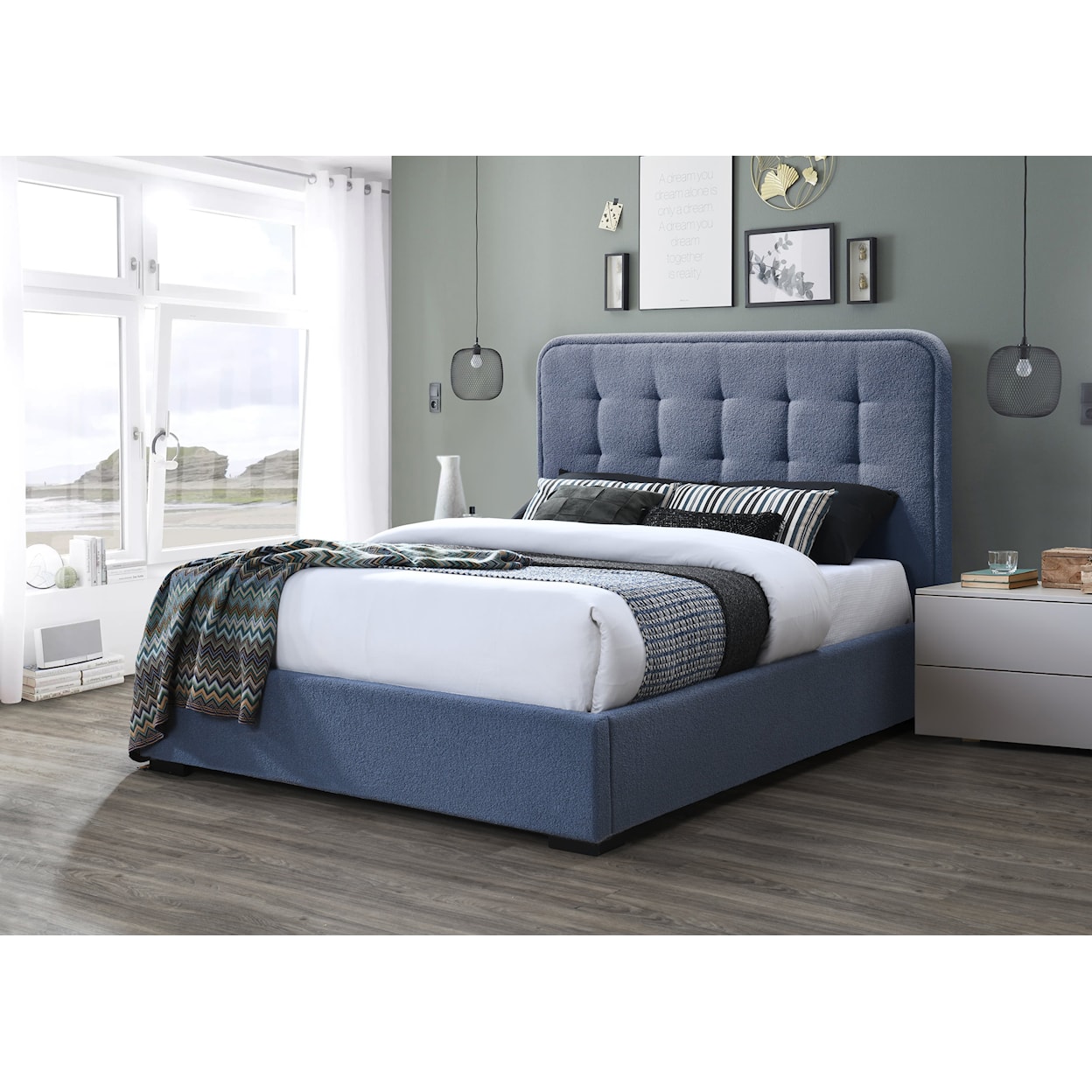 Lifestyle 9434A Upholstered Bed - Queen