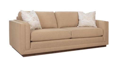 Contemporary Upholstered Sofa with Plinth Base