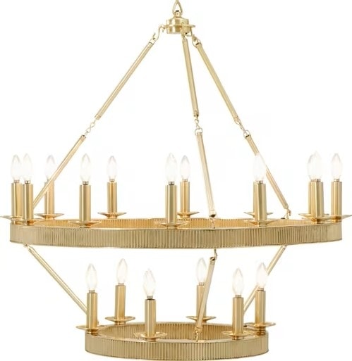 Transitional 18-Light Stack Chandelier