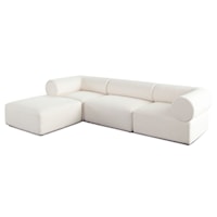 Contemporary 4-Piece Reversible Chaise Sectional