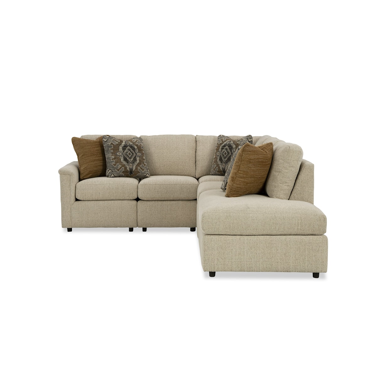 Hickory Craft 739050 5-Piece Sectional with Right Chaise