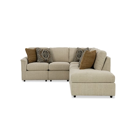 5-Piece Sectional with Right Chaise