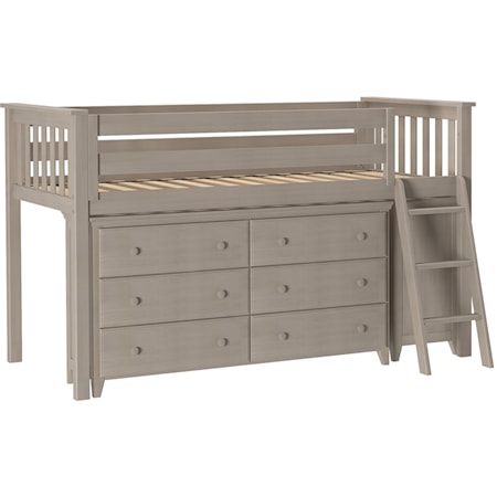 Windsor Youth Twin Loft Bed in Stone