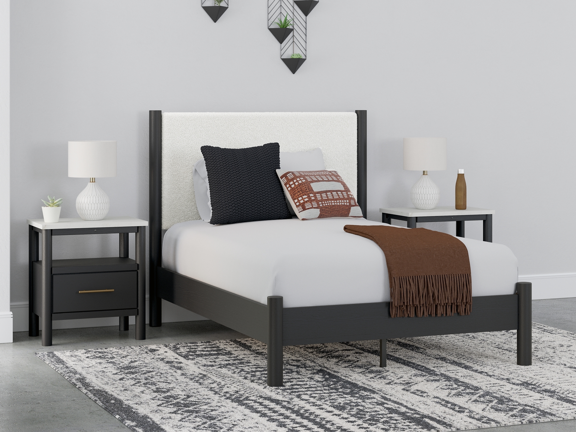 Signature Design by Ashley Cadmori Full Upholstered Panel Bed