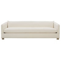 Contemporary 96" Bench Cushion Sofa with Loose Pillow Back