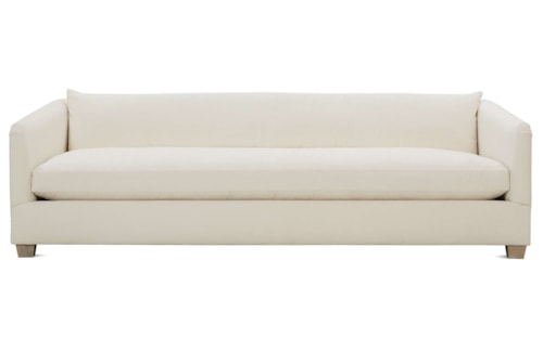 Contemporary 96" Bench Cushion Sofa with Loose Pillow Back