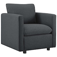 Activate Contemporary Upholstered Armchair - Grey
