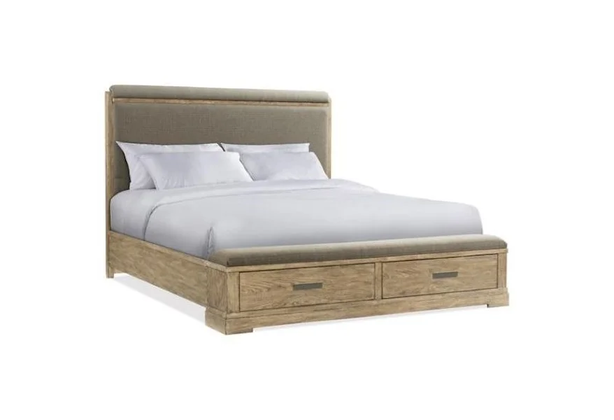 Milton Park King Upholstered Bed with Storage by Riverside Furniture at Zak's Home
