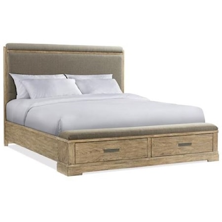 Queen Upholstered Bed with Storage