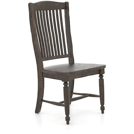 Farmhouse Side Chair with Distressed Finish