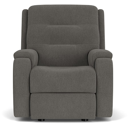 Contemporary Power Rocking Recliner with Power Headrest
