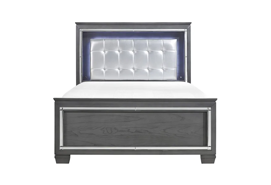 Allura Queen Panel Bed with LED Lights by Homelegance at Z & R Furniture