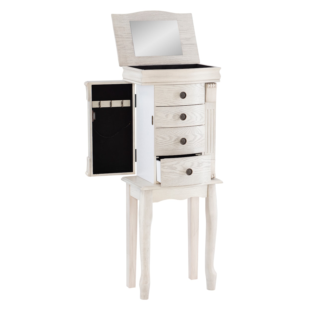Powell Louis Philippe Jewelry Armoire - Off White
