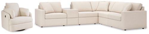 6-Piece Sectional And Swivel Glider Recliner