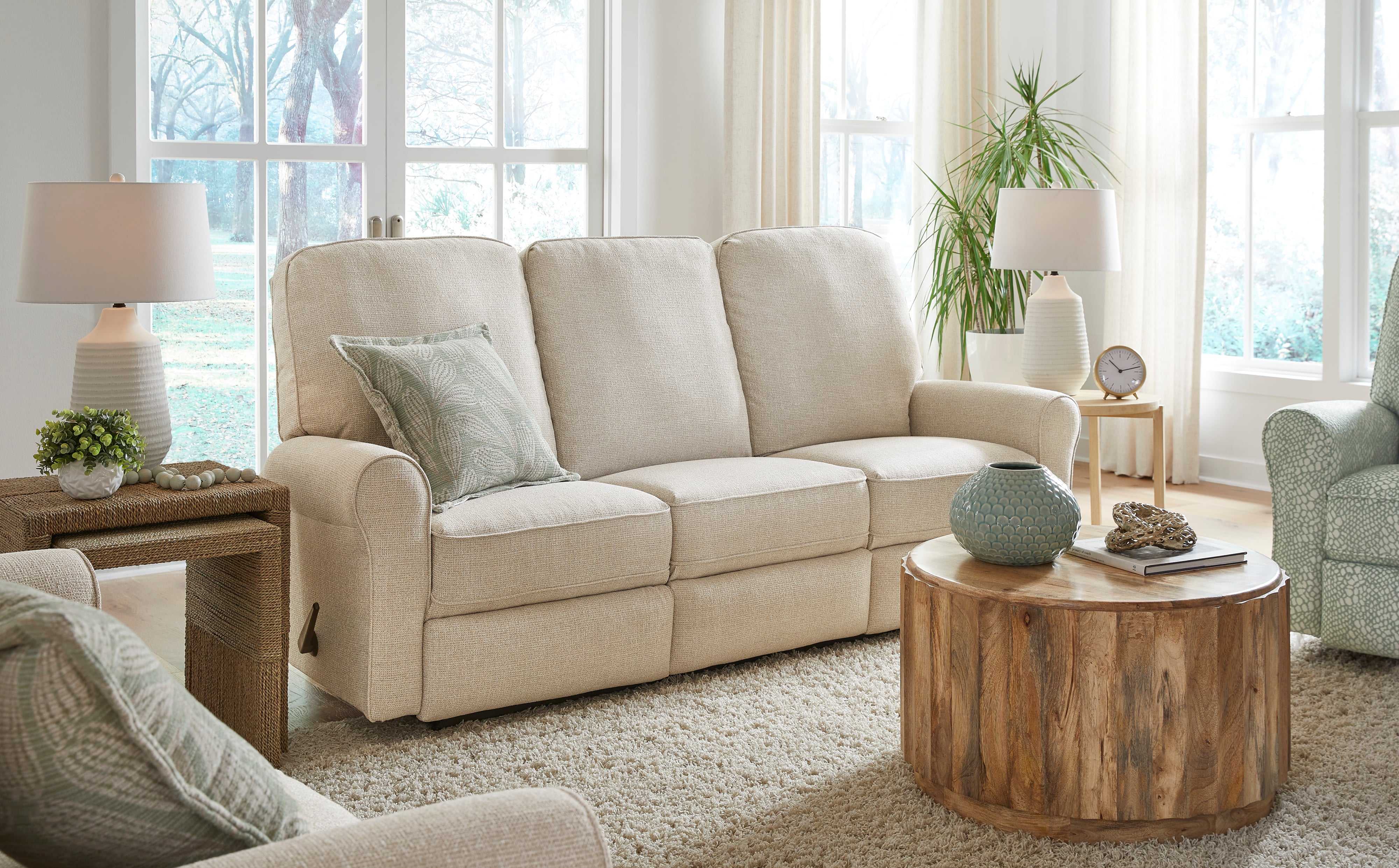 Best Home Furnishings Josey Manual Reclining Space Saver Sofa