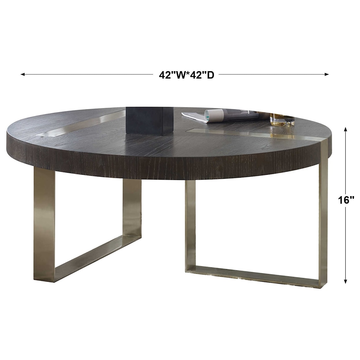 Uttermost Accent Furniture - Occasional Tables Converge Round Coffee Table