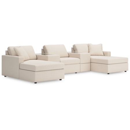 5-Piece Pit Sectional w/ Consoles