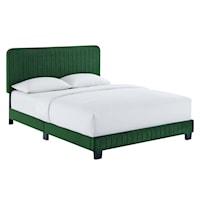 Channel Tufted Performance Velvet Twin Platform Bed