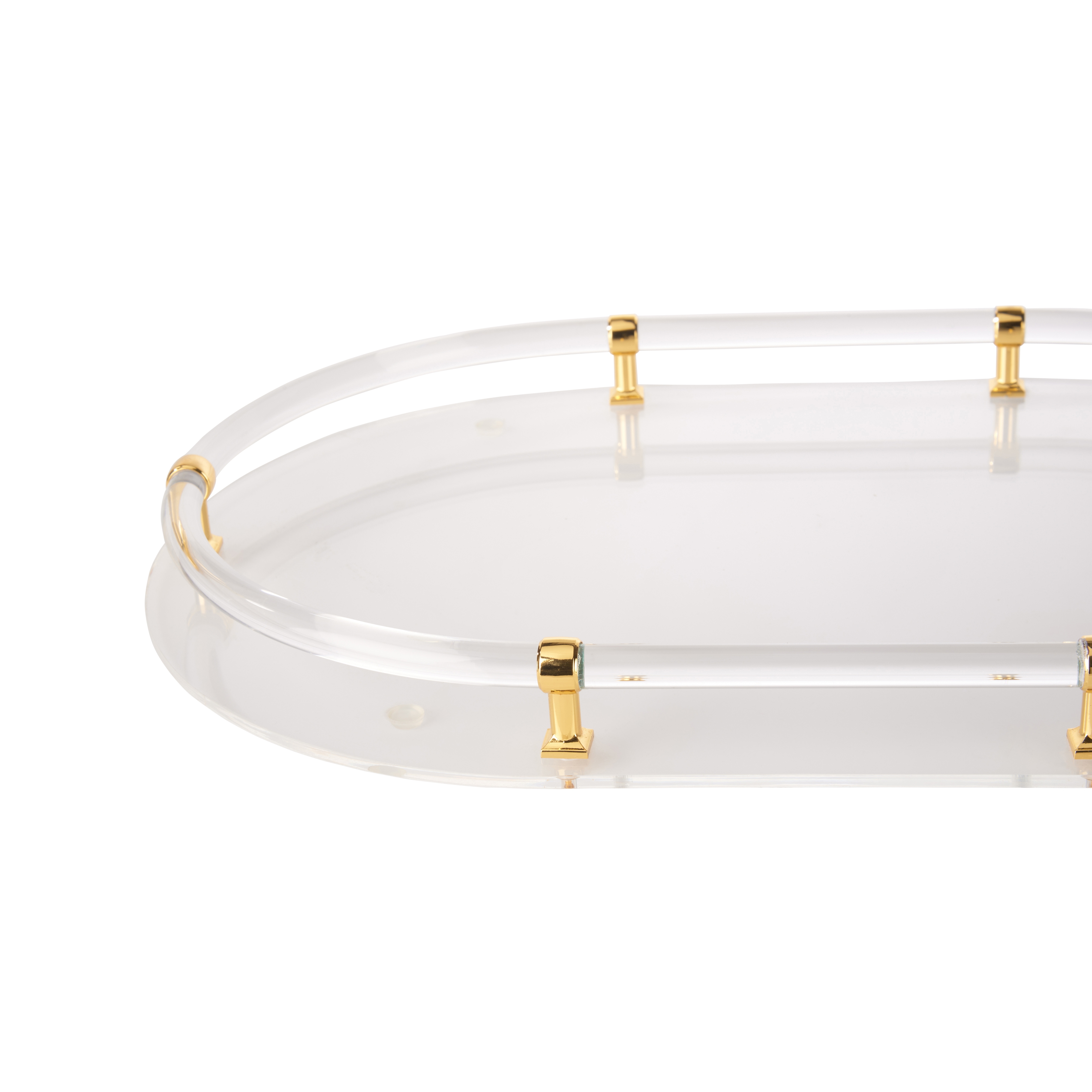 Chelsea House Chelsea House Misc Acrylic Oval Tray - Gold