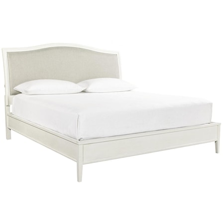 Transitional Queen Platform Bed with USB Port