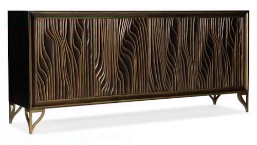 Transitional Four-Door Credenza with Outlet